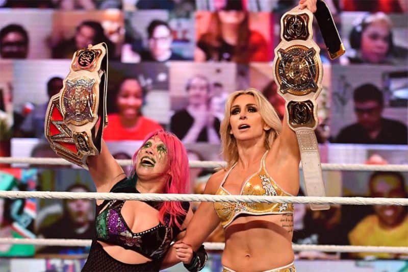 Asuka and Charlotte Flair - the new WWE Women's Tag Team Champions