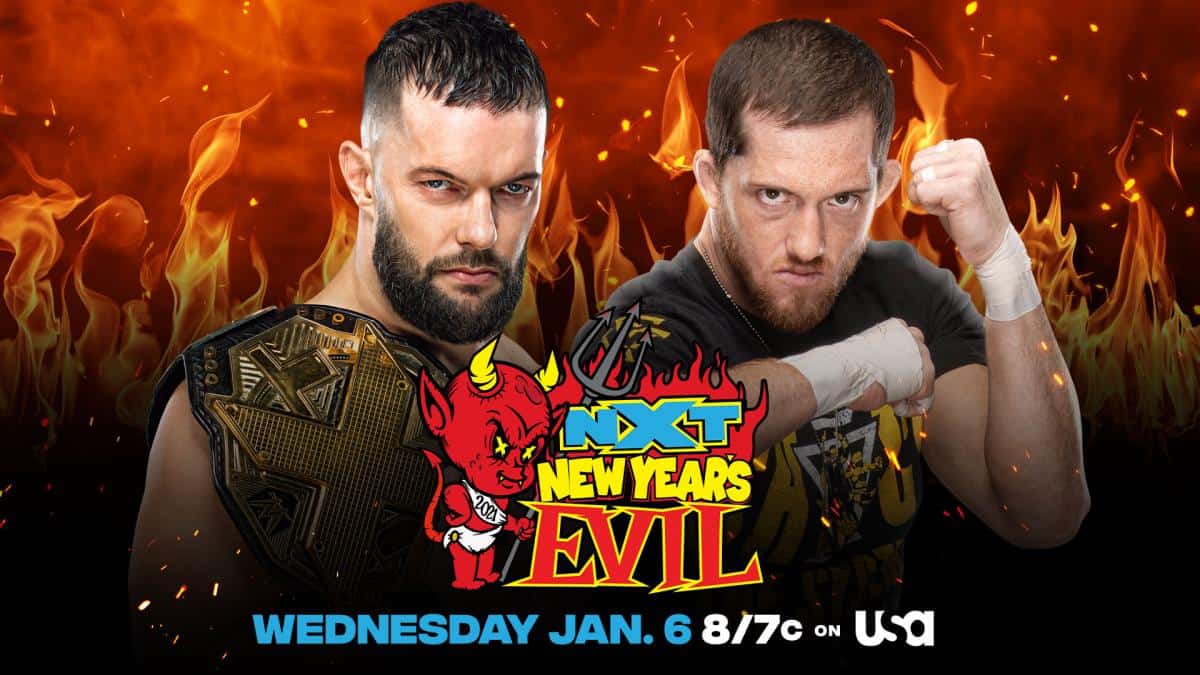 NXT New Year's Evil Promo Image featuring Finn Balor and Kyle O'Reilly