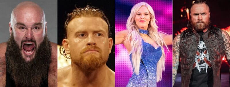 WWE Superstars Braun Strowman, Murphy, Lana, Ruby Riott, Aleister Black and Santana Garrett were released today from the company.