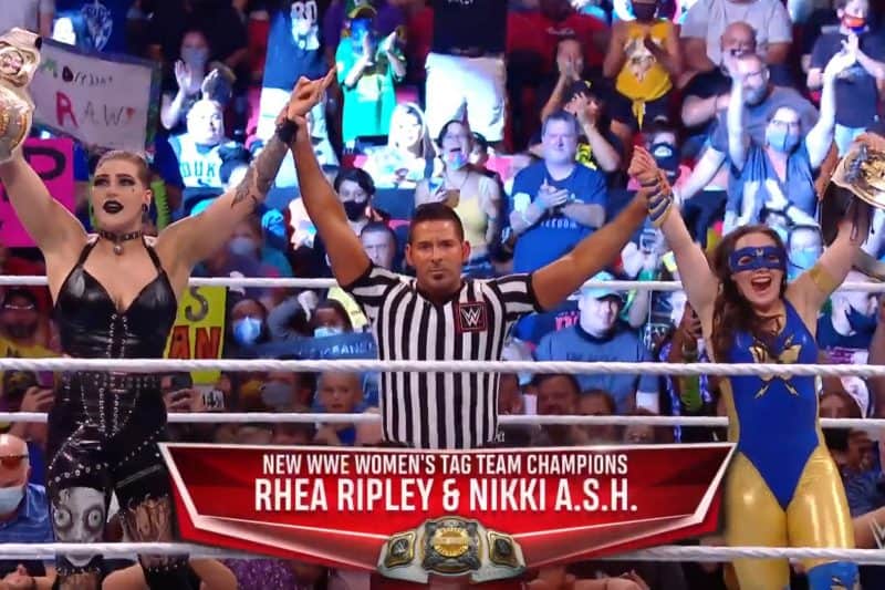New WWE Women's Tag Team Champions Rhea Ripley & NIKKI A.S.H.