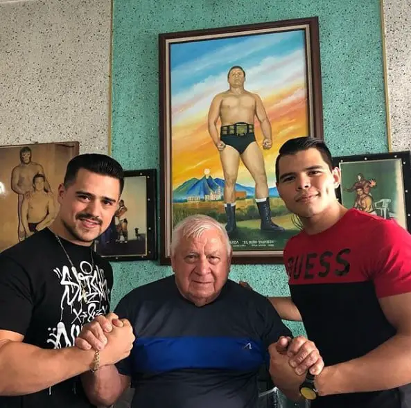 Angel Garza & Humberto Carrillo & their grandfather