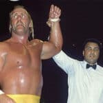 Hulk Hogan and Mohammad Ali at WrestleMania 1