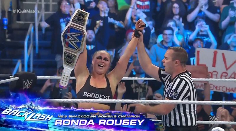 Ronda Rousey defeated Charlotte Flair at Backlash