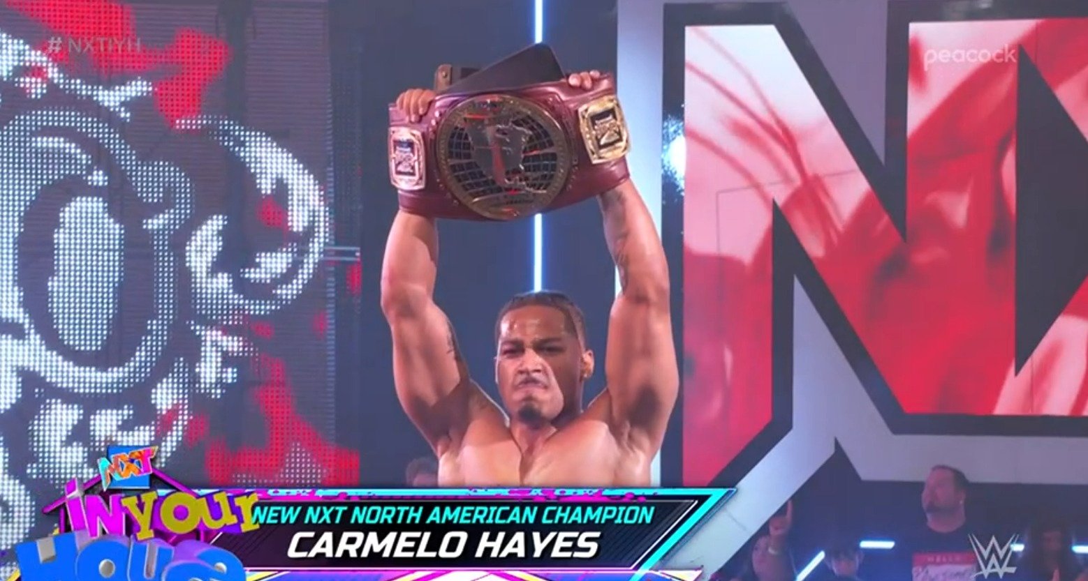 Carmelo Hayes has won the NXT North American Championship