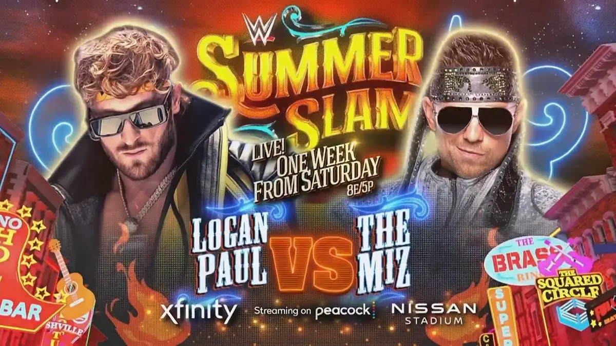 Logan Paul vs The Miz at SummerSlam