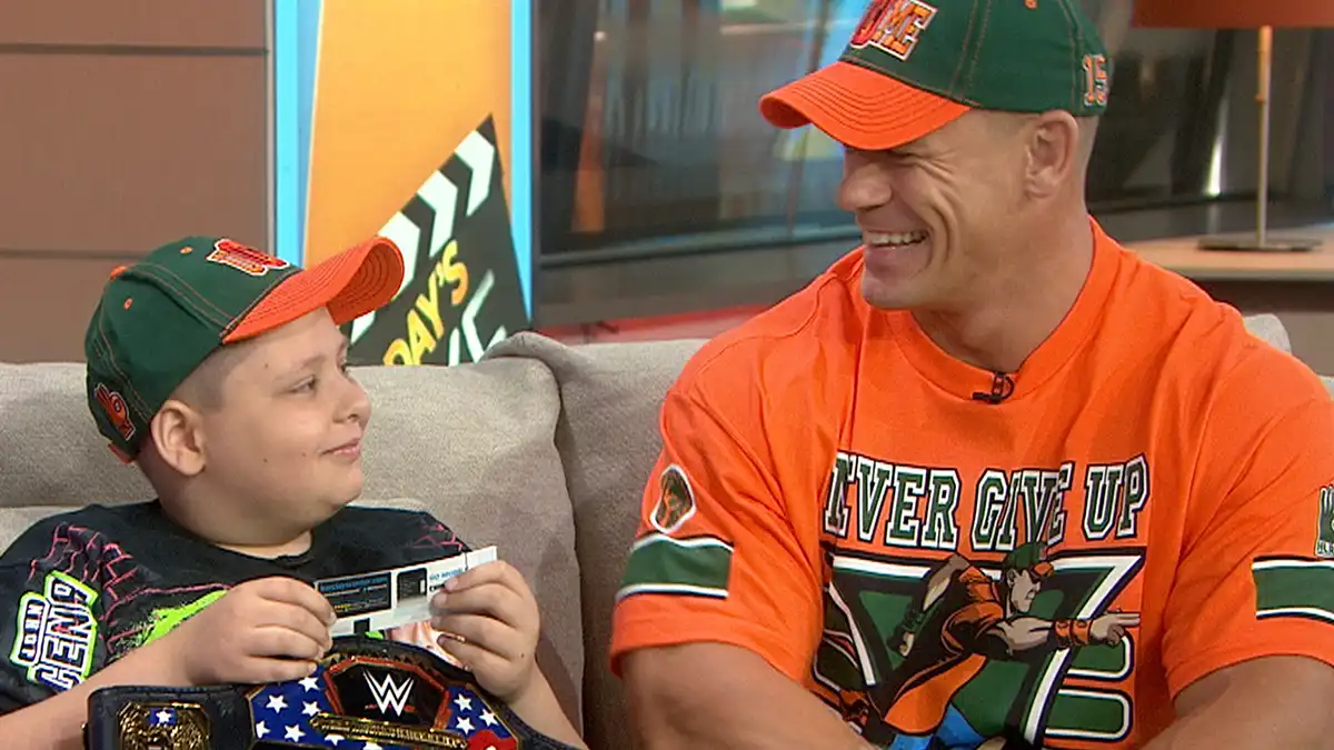 John Cena has set a record with the most wishes granted with the Make-A-Wish foundation