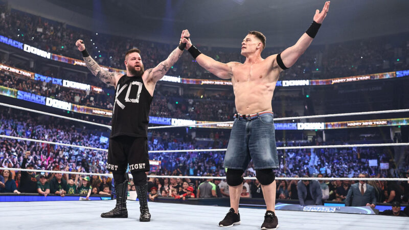 John Cena and Kevin Owens beat Roman Reigns and Sami Zayn