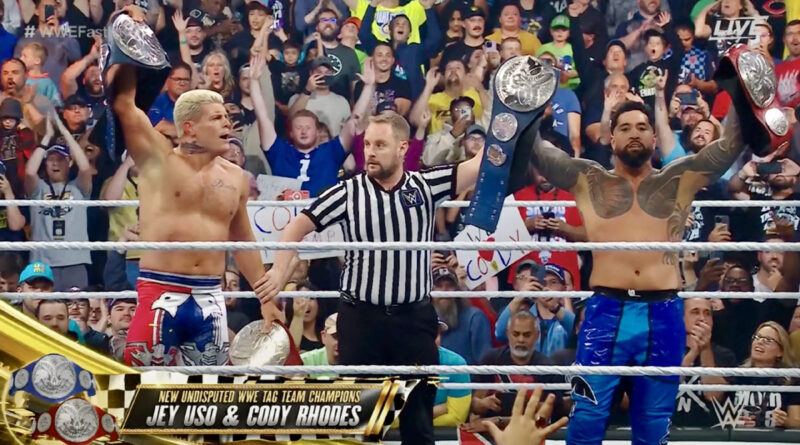 Cody Rhodes & Jey Uso won the WWE Tag Team Championships at Fastlane 2023