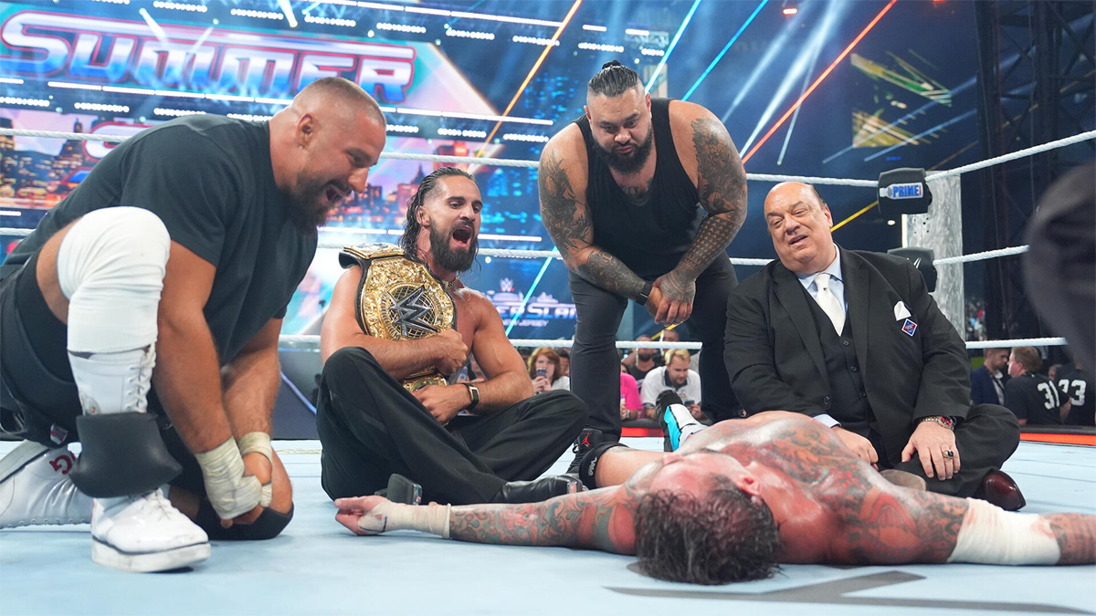 Seth Rpllins cashed in his Money in the Bank briefcase and defeated CM Punk to win the WWE World title.