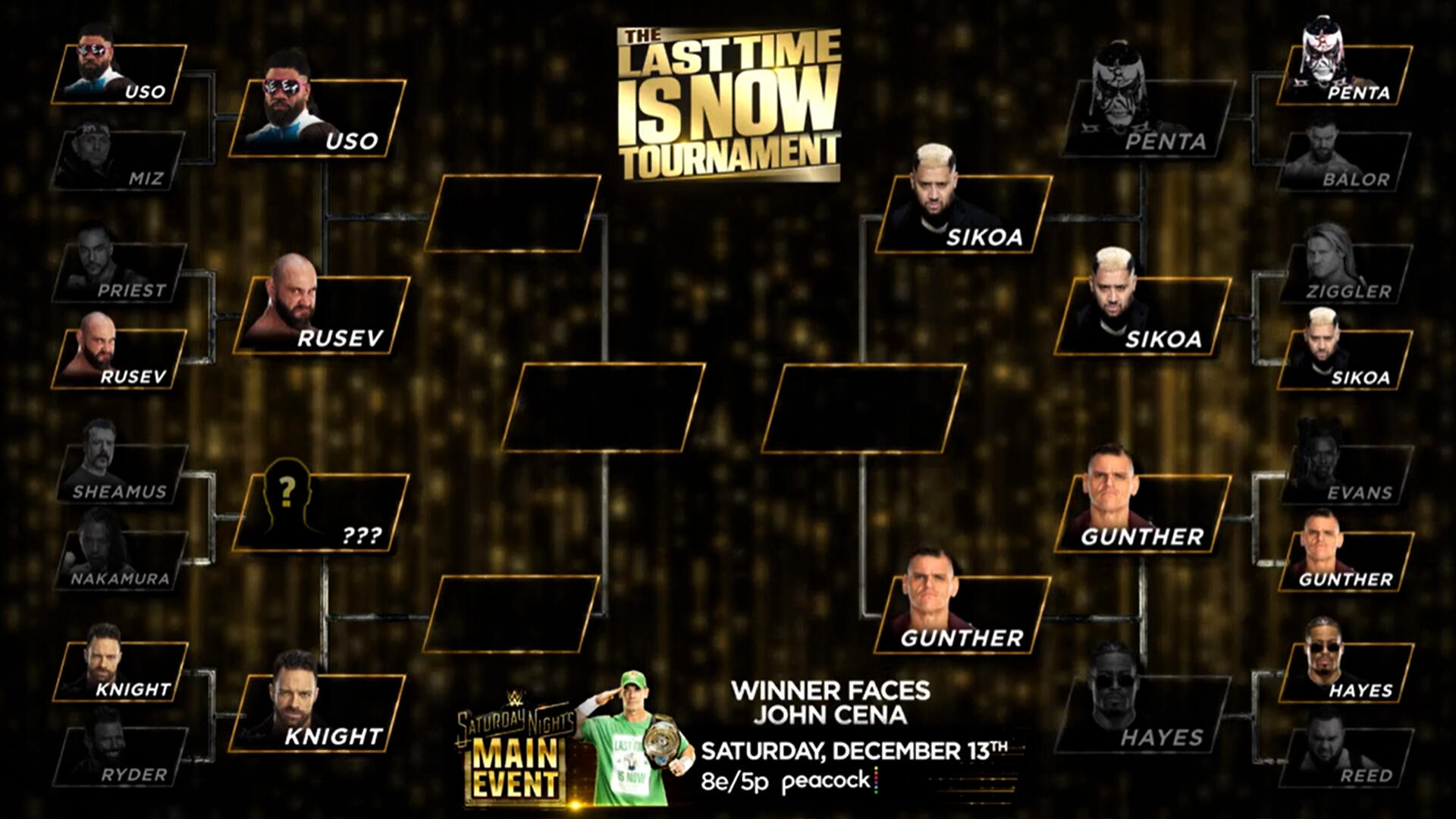 THE LAST TIME IS NOW TOURNAMENT BRACKETS