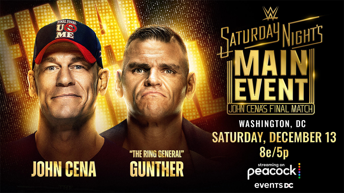 SATURDAY NIGHT'S MAIN EVENT PAY-PER-VIEW FEATURES JOHN CENA'S FINAL MATCH